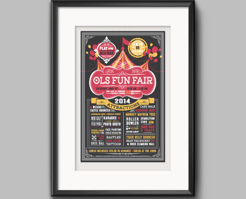 OLS 2014 Fun Fair Poster in frame